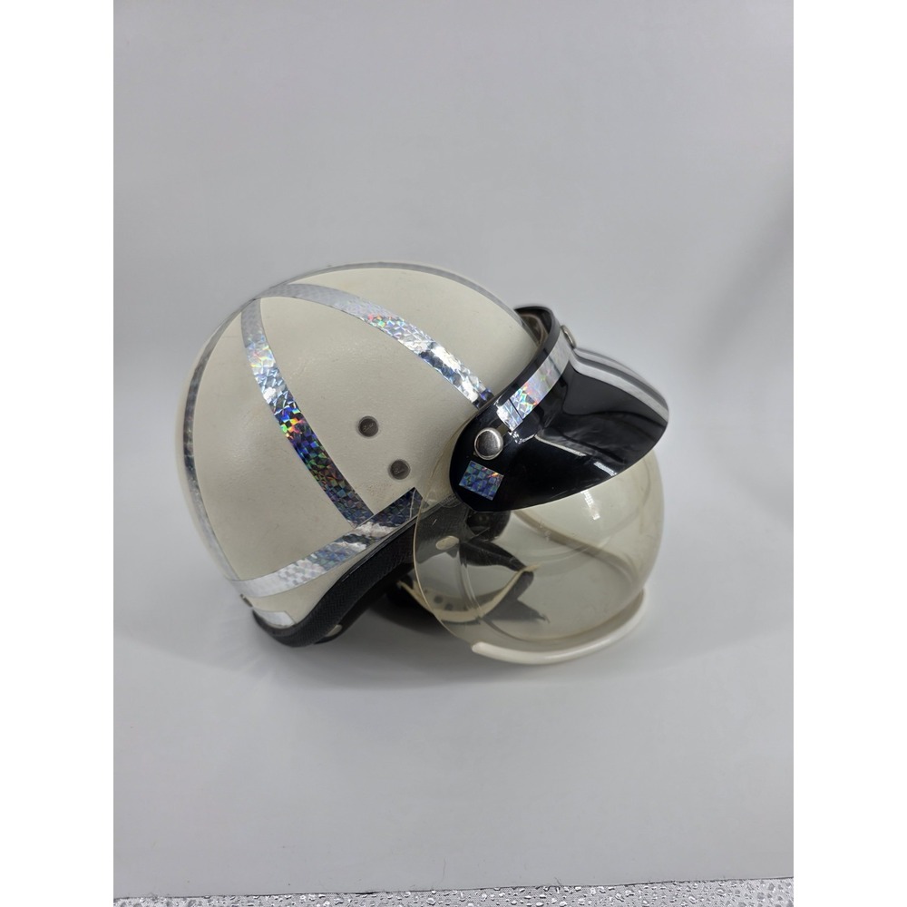 Vintage Buco Pat Pending motorcycle Helmet racing helmet 1/2 helmet white  RARE